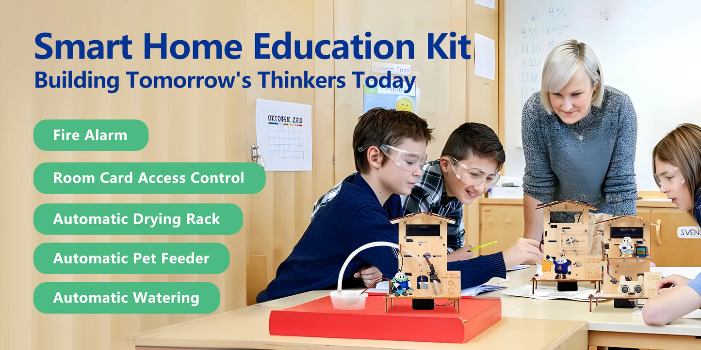 ACEBOTT STEM School Smart Home Kit Education Solution Series with Teaching Resource for Arduino ESP32